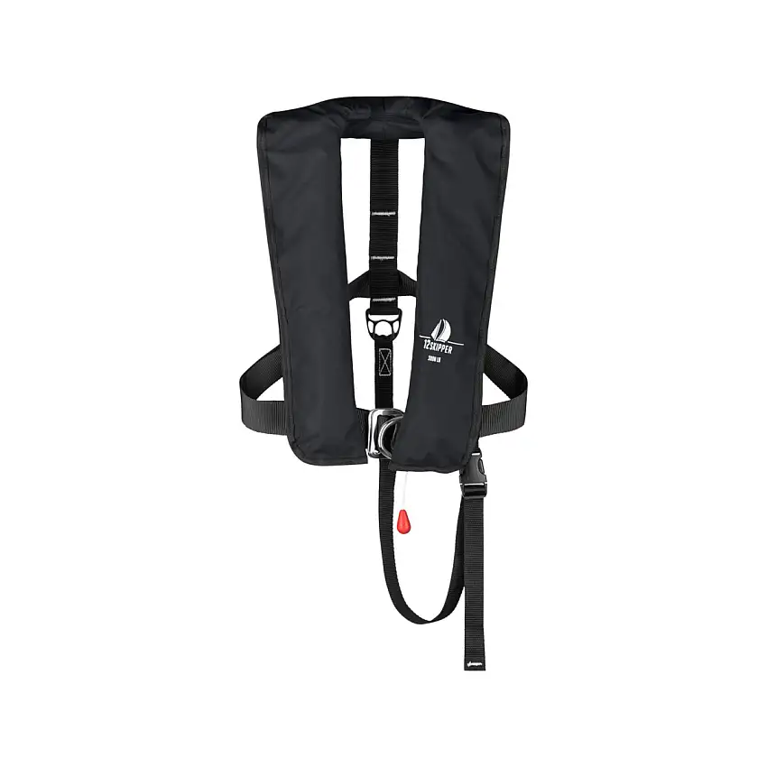 12skipper giubbotto di salvataggio automatico 300N ISO con imbragatura, nero