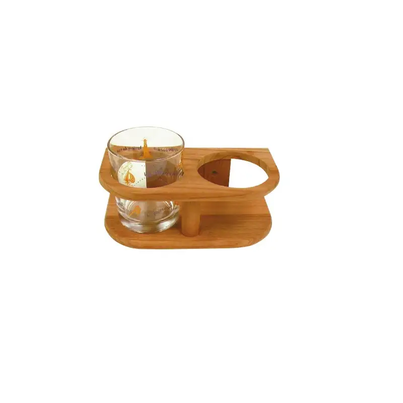 Supporto per bicchieri bambù 2 bicchieri