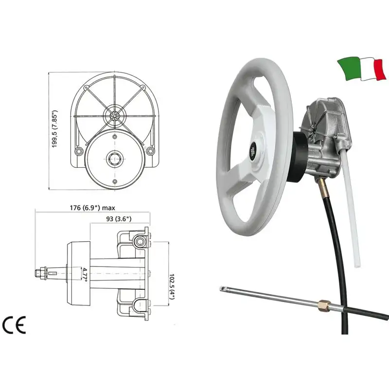 TIMONERIA T85 COMPLETA DI COPRIMOZZO (ESCLUSO CAVO)