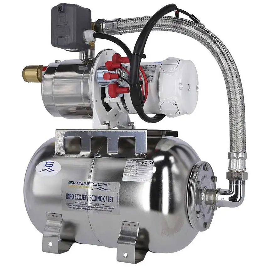 Unità idrica EcoInox 2 con serbatoio in acciaio inox da 20L - 230/400V - 55L/min