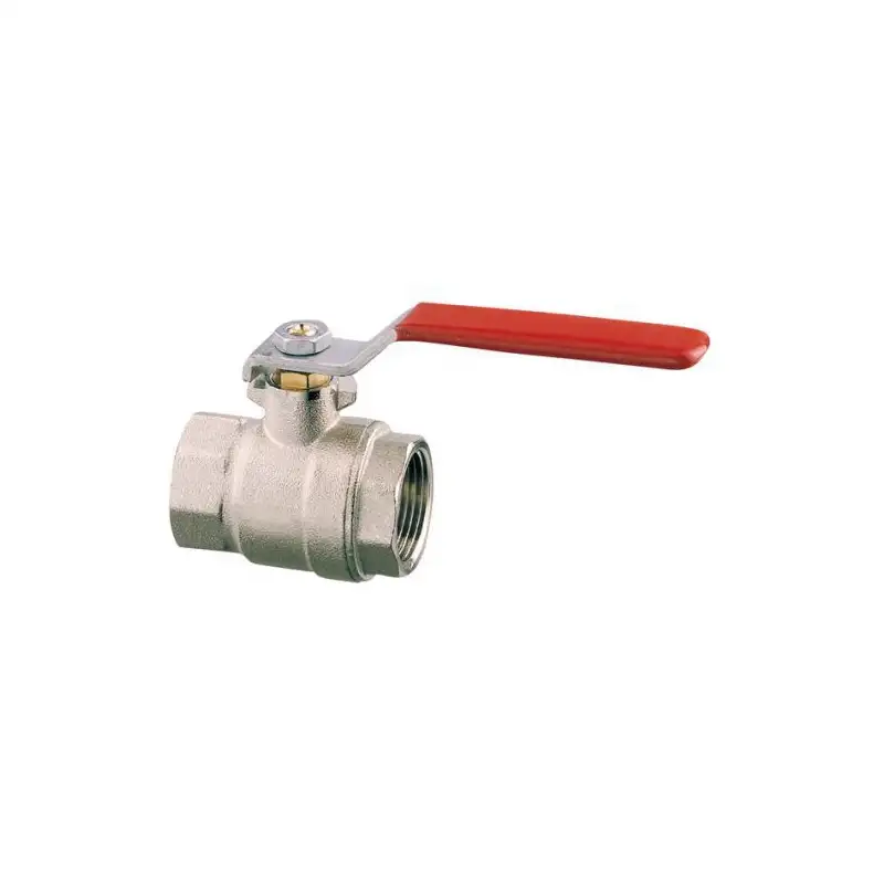 Valvola 1/4 giro ottone nichelato femmina/femmina