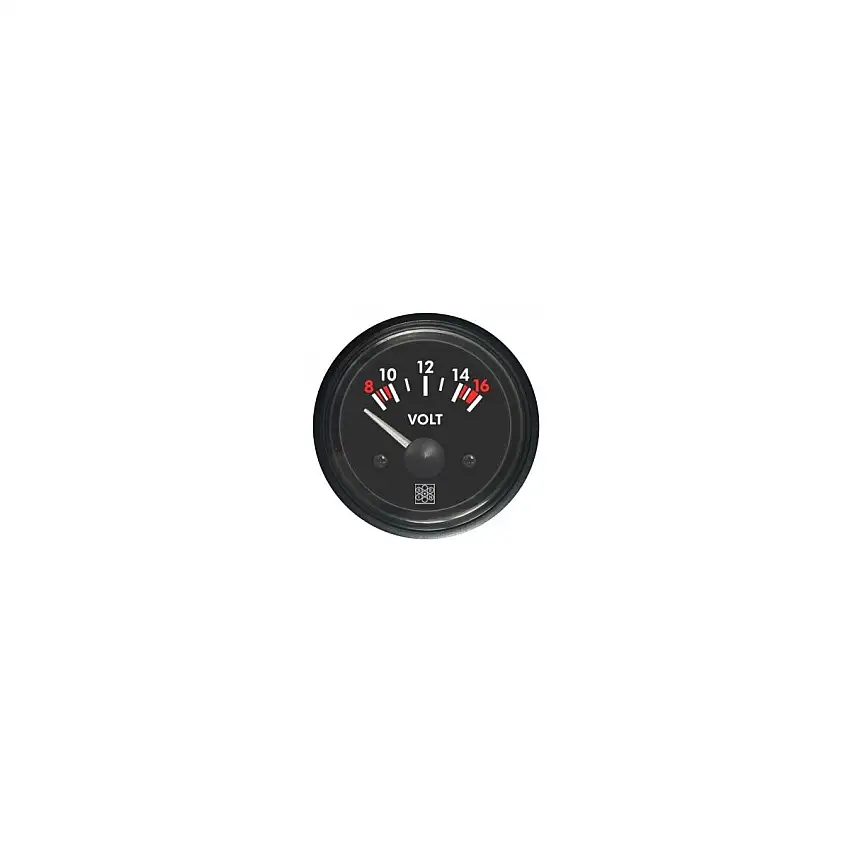 Voltmetro 16-32V Analogico ad ago bianco DIA. 52 mm