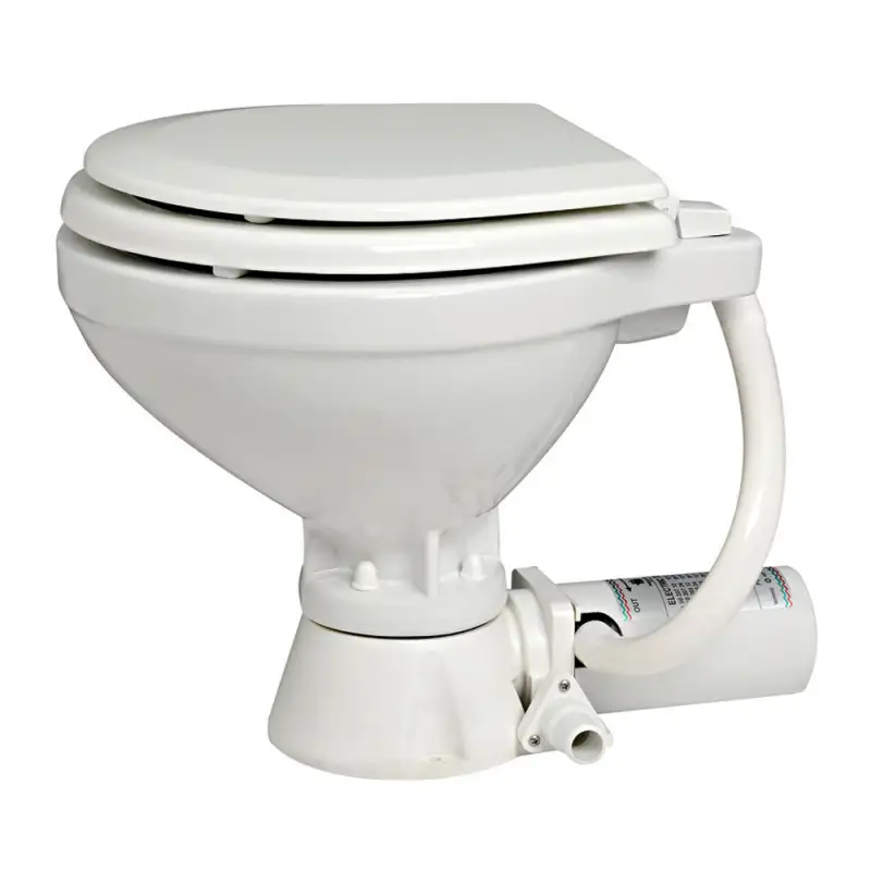 WC elettrico compatto con sedile in legno 12 v - Osculati