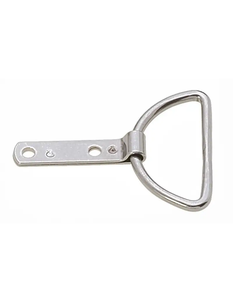 Anello con Piastrina Inox per Cinghie